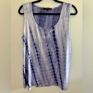 Cyrus Purple Bleached Tie Dye Women’s Tank Top - Size 1X